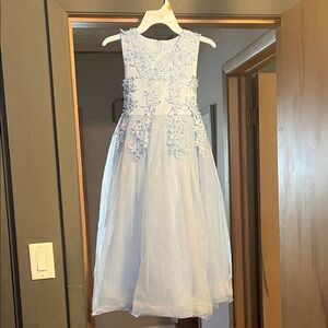 Elegant Blue Flower Girl dress